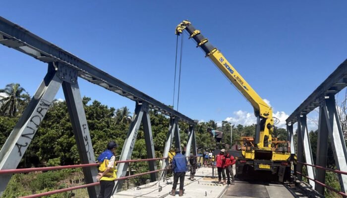 BPJN Sulut Tutup Sementara Jembatan Biontong Selama 11 Jam untuk Pekerjaan Rehabilitasi