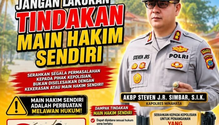 Kapolres Minahasa AKBP Steven Simbar Tegas: Jangan Main Hakim Sendiri, Pelaku Bisa Dipidana