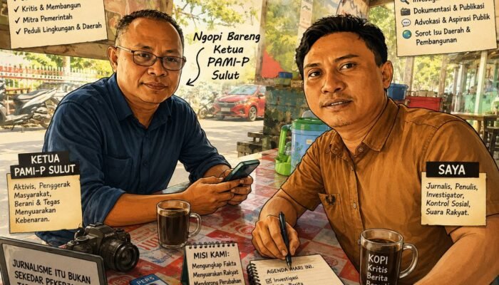 Ngopi, Berdiskusi, dan Bergerak: PAMI-P Sulut dan SulutOne.co.id Bangun Kolaborasi untuk Suara Rakyat