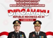 Kapolres Minahasa AKBP Steven Simbar Sampaikan Dirgahayu RI ke-81, Ajak Masyarakat Kobarkan Semangat Persatuan