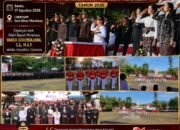 KAPOLRES MINAHASA HADIRI UPACARA PENURUNAN BENDERA HUT KE-81 KEMERDEKAAN RI