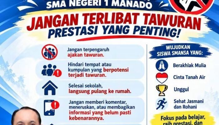 Antisipasi Potensi Tawuran, SMAN 1 Manado Perkuat Pengawasan Siswa