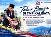 Gubernur Yulius Pimpin Tabur Bunga di TMP Kalibata, Kenang Jasa Pahlawan di HUT ke-62 Sulut