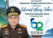 Dari Tanah Nyiur Melambai,Kejati Sulut Ucapkan Selamat HUT ke-62 Sulawesi Utara
