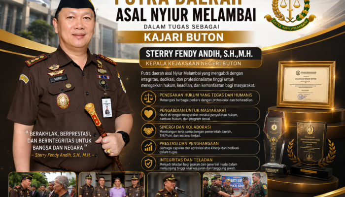 HUT Ke-81 Kejaksaan RI, Kiprah Putra Daerah Nyiur Melambai sebagai Kajari Buton Dapat Apresiasi